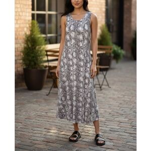 URBAN OUTFITTERS brown & tan snakeskin reptile comfy maxi tank dress size small